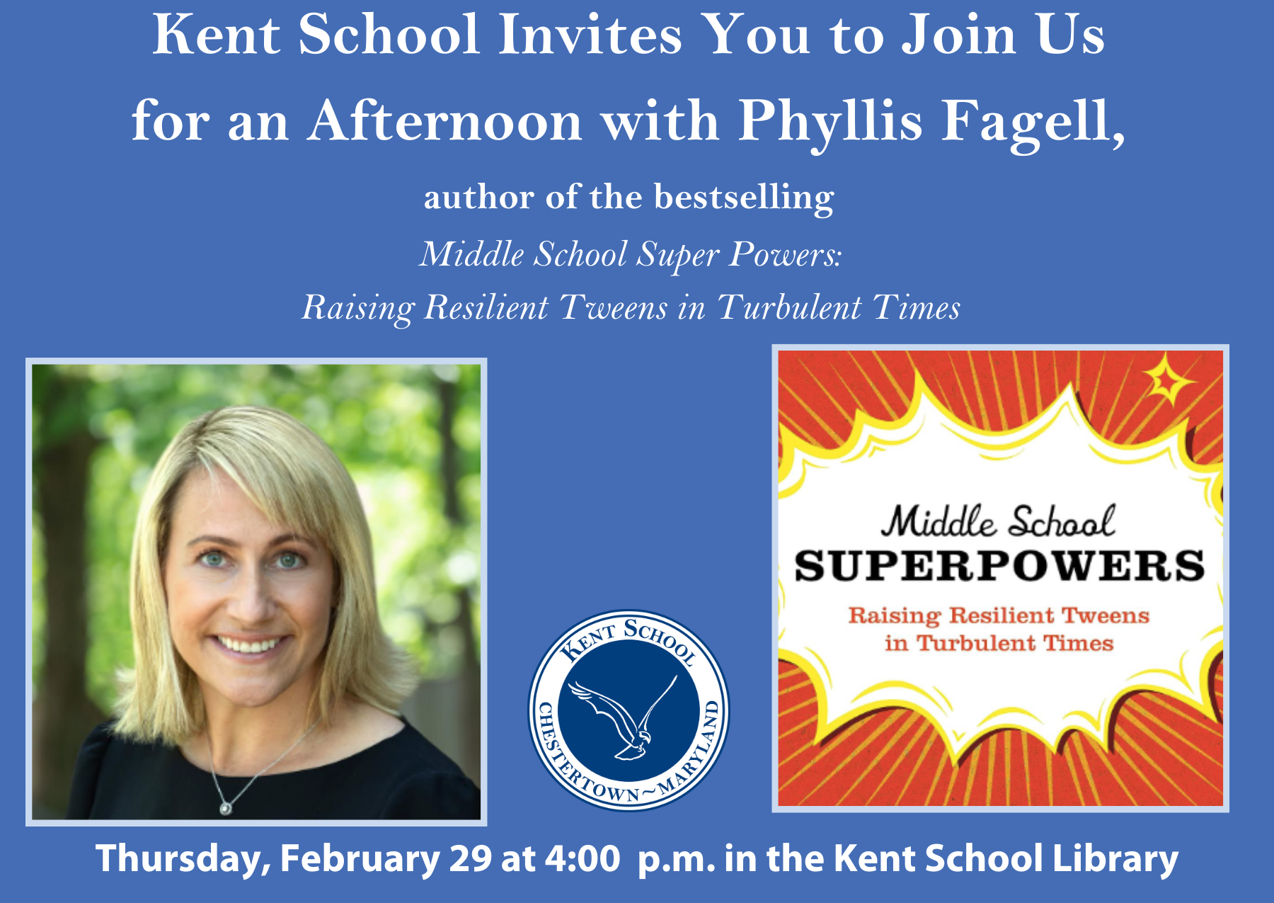 Kent School Hosts Author Phyllis Fagell