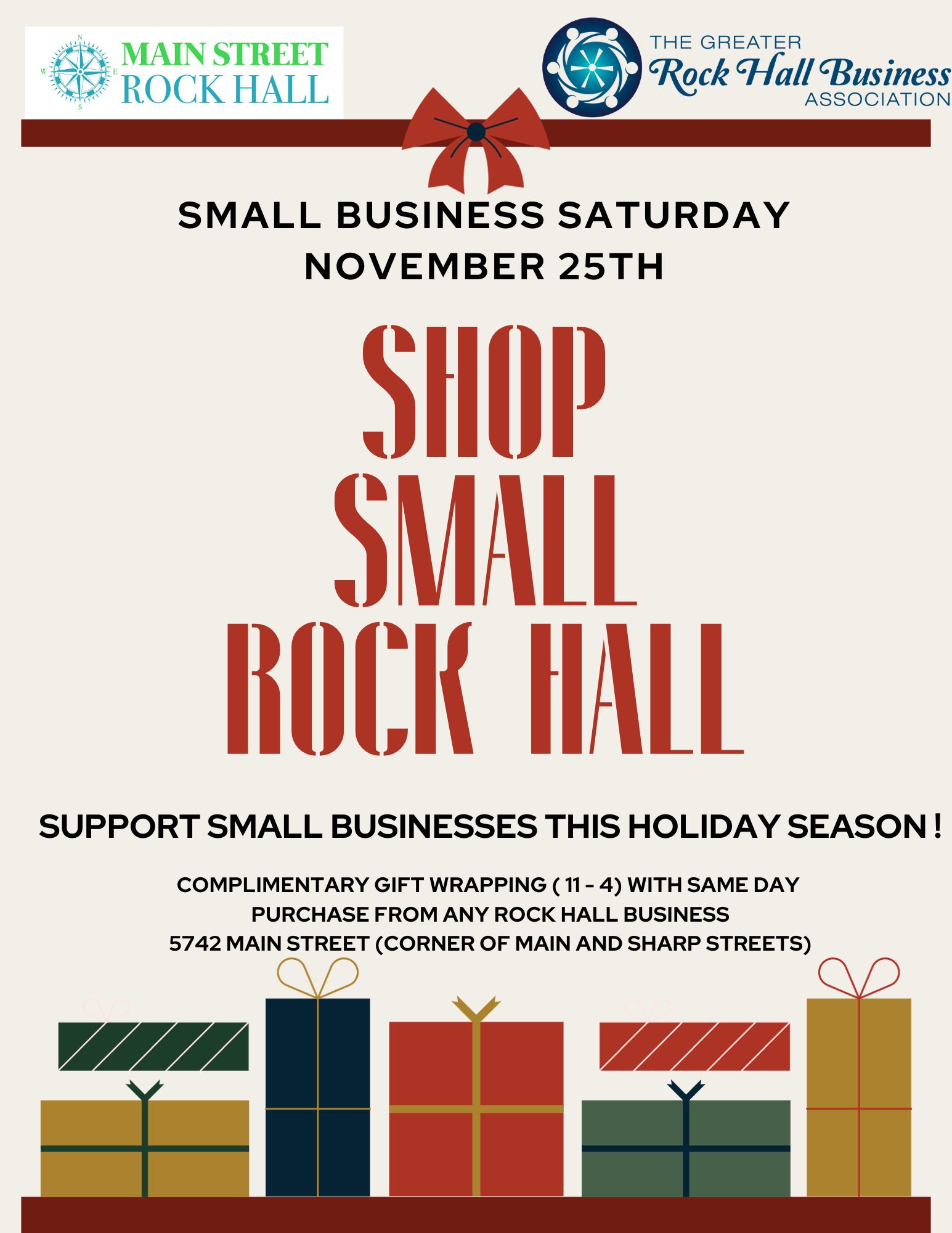 SHOP SMALL ROCK HALL FOR THE HOLIDAYS!