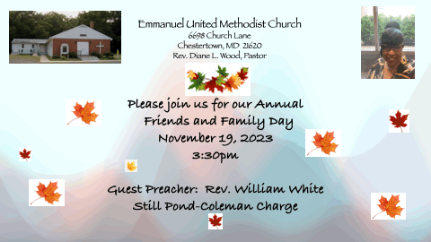 Emmanuel UM Church Friends and Family Day
