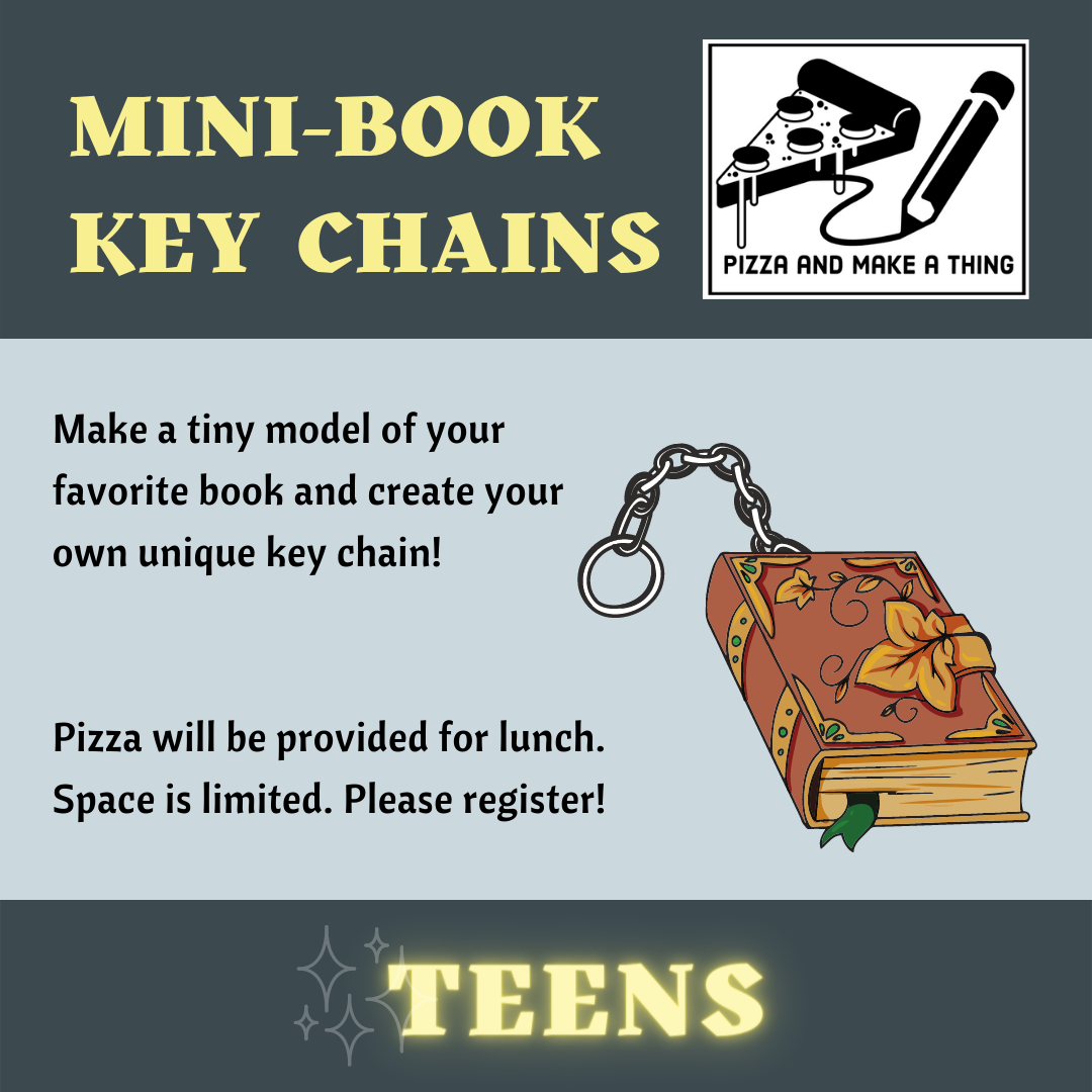Mini-Book Key Chains: A Pizza & Make a Thing Event